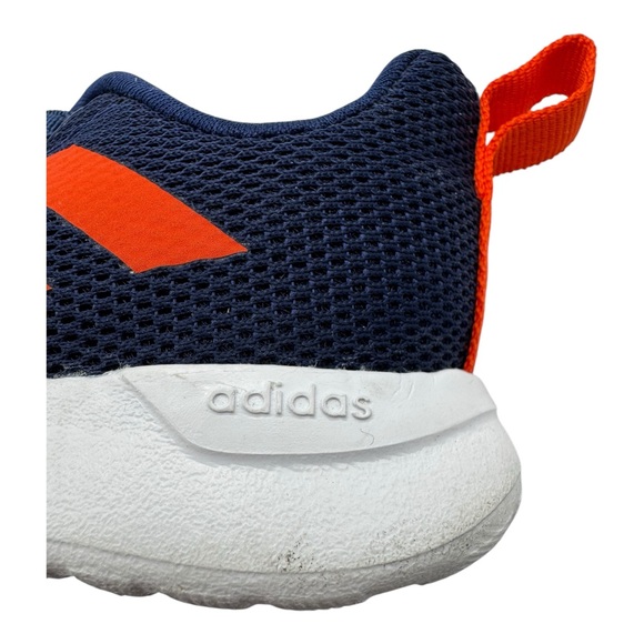 Adidas Kids Sneakers Size 5.5K Navy Blue‎ Red Stripes Mesh Running Shoes - Picture 8 of 10